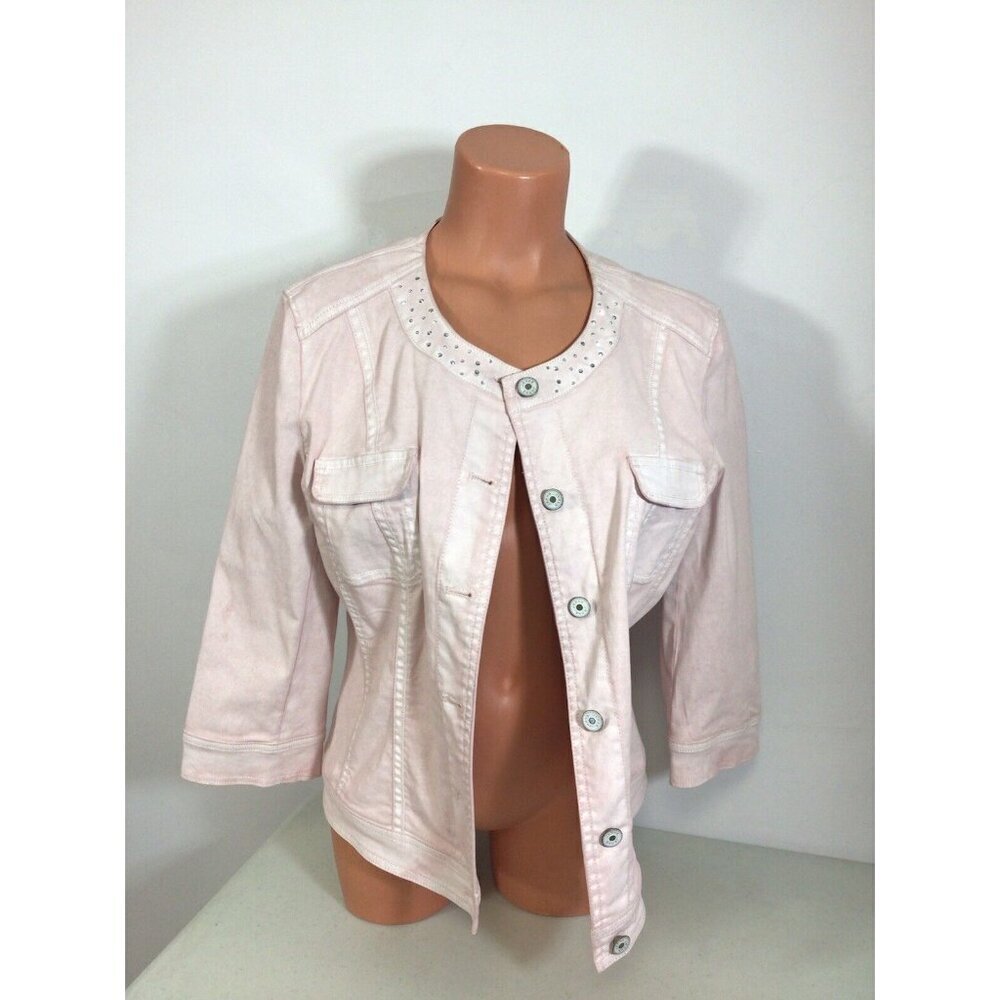 Betty Barclay Pink Denim Jacket Womens 10